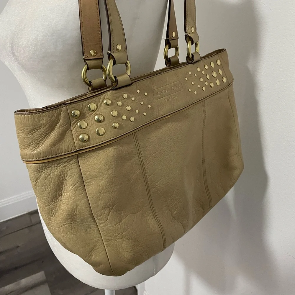 Coach East West Studded Tote
